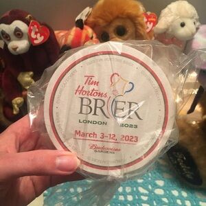2023 Tim H O R T O N S Brier coasters (33 in total)
